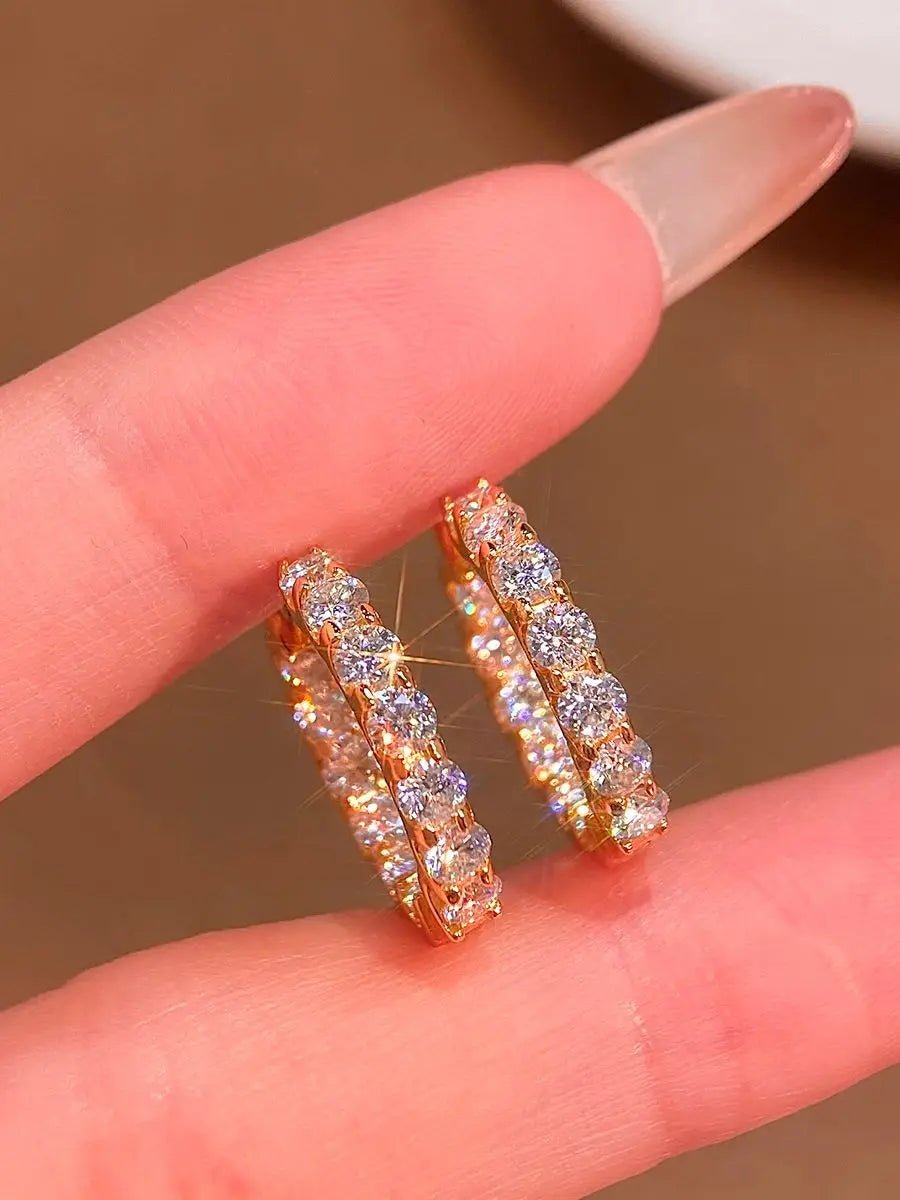 2.6ct D Moissanite 925 Sterling Silver Huggie Hoop Earrings for Women Wedding 2.6ct D Moissanite 925 Sterling Silver Huggie Hoop Earrings for Women Wedding