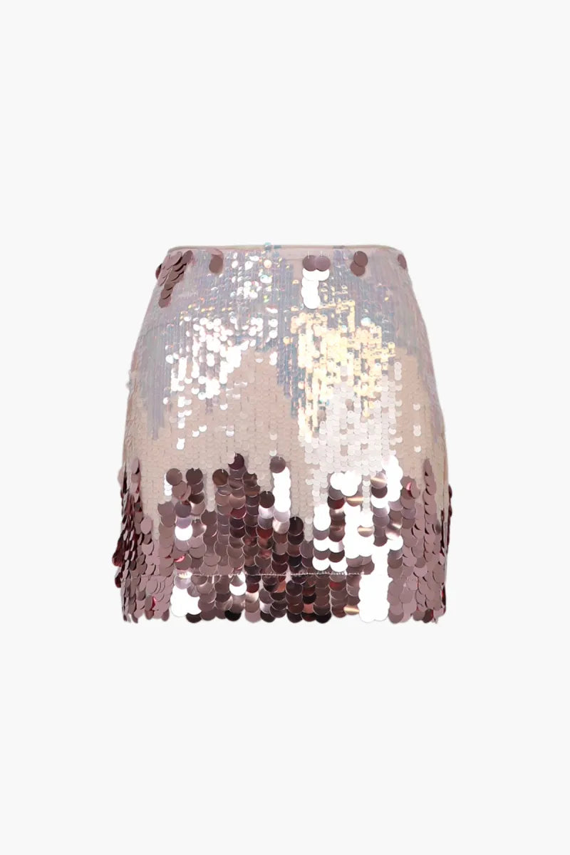 Bayley Paillette Mini Skirt - Pink Multi (Final Sale) Bayley Paillette Mini Skirt - Pink Multi (Final Sale)
