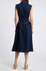 Gloria Belted Denim Shirt Midi Dress - Navy Denim (Final Sale) Gloria Belted Denim Shirt Midi Dress - Navy Denim (Final Sale)