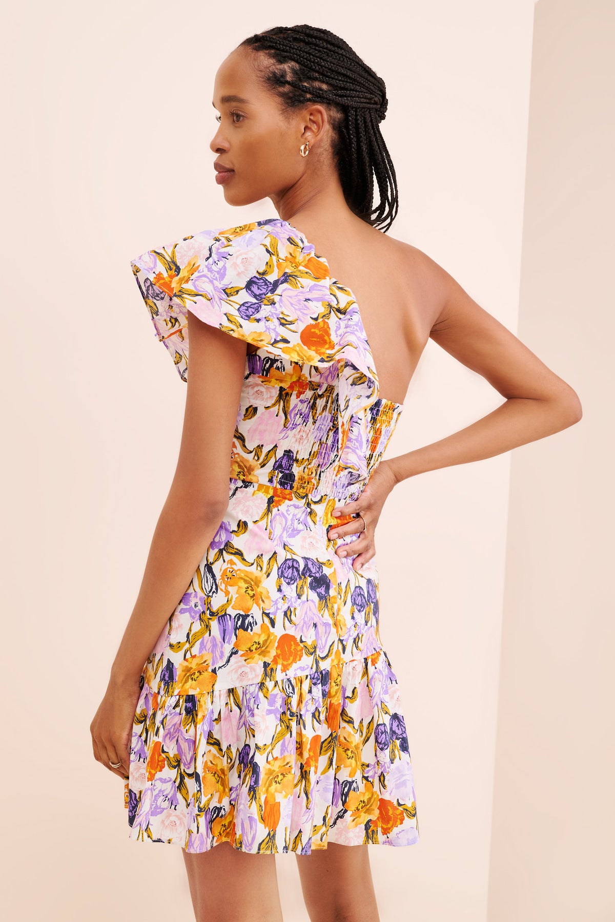 Kylie One Shoulder Mini Dress - Multicolor (Final Sale) Kylie One Shoulder Mini Dress - Multicolor (Final Sale)
