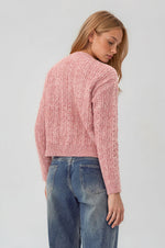 Lauren Bow Front Jeweled Cardigan - Dried Rose (Final Sale) Lauren Bow Front Jeweled Cardigan - Dried Rose (Final Sale)