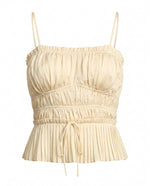 Shawna Pleated Cami Top - Ivory (Final Sale) Shawna Pleated Cami Top - Ivory (Final Sale)