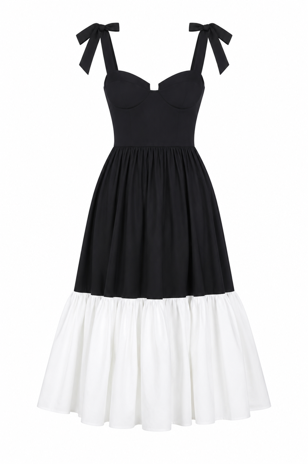 Catalina Midi Dress – Black/Beige (Final Sale) Catalina Midi Dress – Black/Beige (Final Sale)