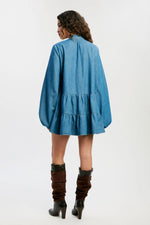 Antonia Chambray Mini Dress - Vintage Antonia Chambray Mini Dress - Vintage