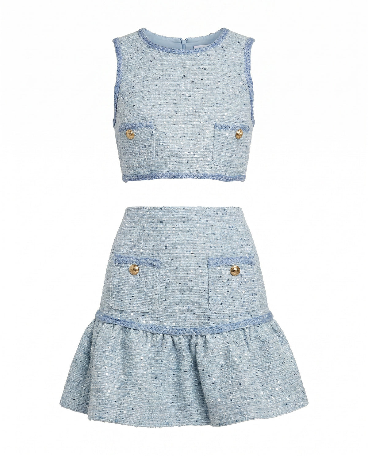 Elina Boucle Set - Blue Boucle (Final Sale) Elina Boucle Set - Blue Boucle (Final Sale)