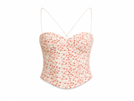 Estie Embroidered Corset Top – Red Floral (Final Sale) Estie Embroidered Corset Top – Red Floral (Final Sale)