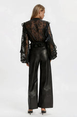 Frill Embroidered Blouse – Black (Final Sale) Frill Embroidered Blouse – Black (Final Sale)