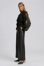 Frill Embroidered Blouse – Black (Final Sale) Frill Embroidered Blouse – Black (Final Sale)