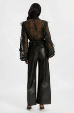 Frill Embroidered Blouse – Black (Final Sale) Frill Embroidered Blouse – Black (Final Sale)