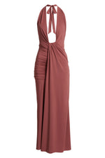 Inez Halter Neck Maxi Dress - Rust Inez Halter Neck Maxi Dress - Rust