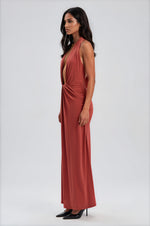 Inez Halter Neck Maxi Dress - Rust Inez Halter Neck Maxi Dress - Rust
