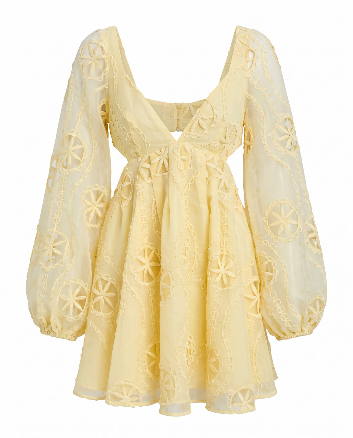 Jovie Babydoll Mini Dress - Lemon (Final Sale) Jovie Babydoll Mini Dress - Lemon (Final Sale)