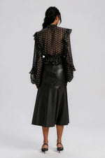 Kindra Vegan Leather Skirt – Black (Final Sale) Kindra Vegan Leather Skirt – Black (Final Sale)