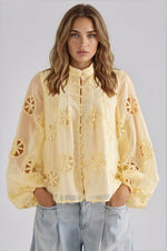 Libbie Lace Blouse – Lemon (Final Sale) Libbie Lace Blouse – Lemon (Final Sale)