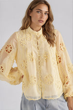 Libbie Lace Blouse – Lemon (Final Sale) Libbie Lace Blouse – Lemon (Final Sale)