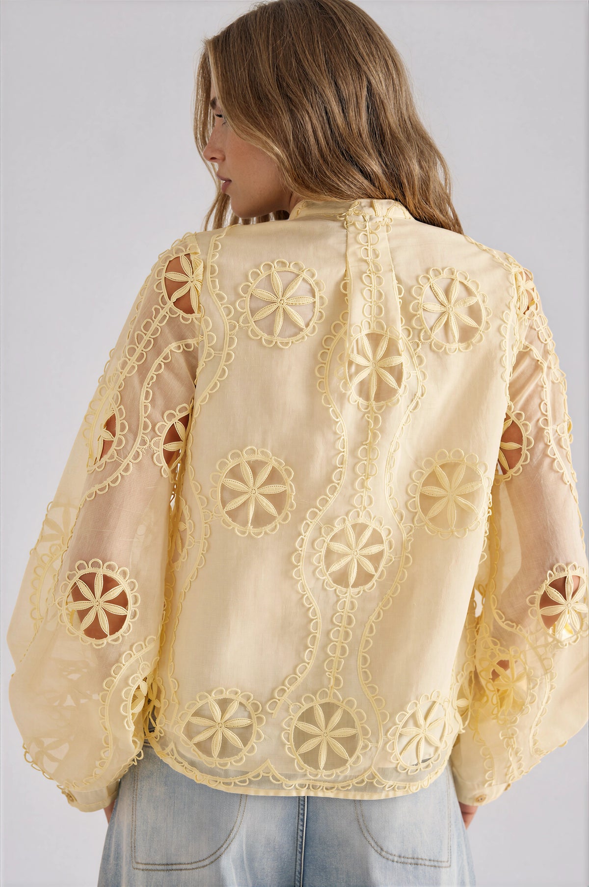 Libbie Lace Blouse – Lemon (Final Sale) Libbie Lace Blouse – Lemon (Final Sale)