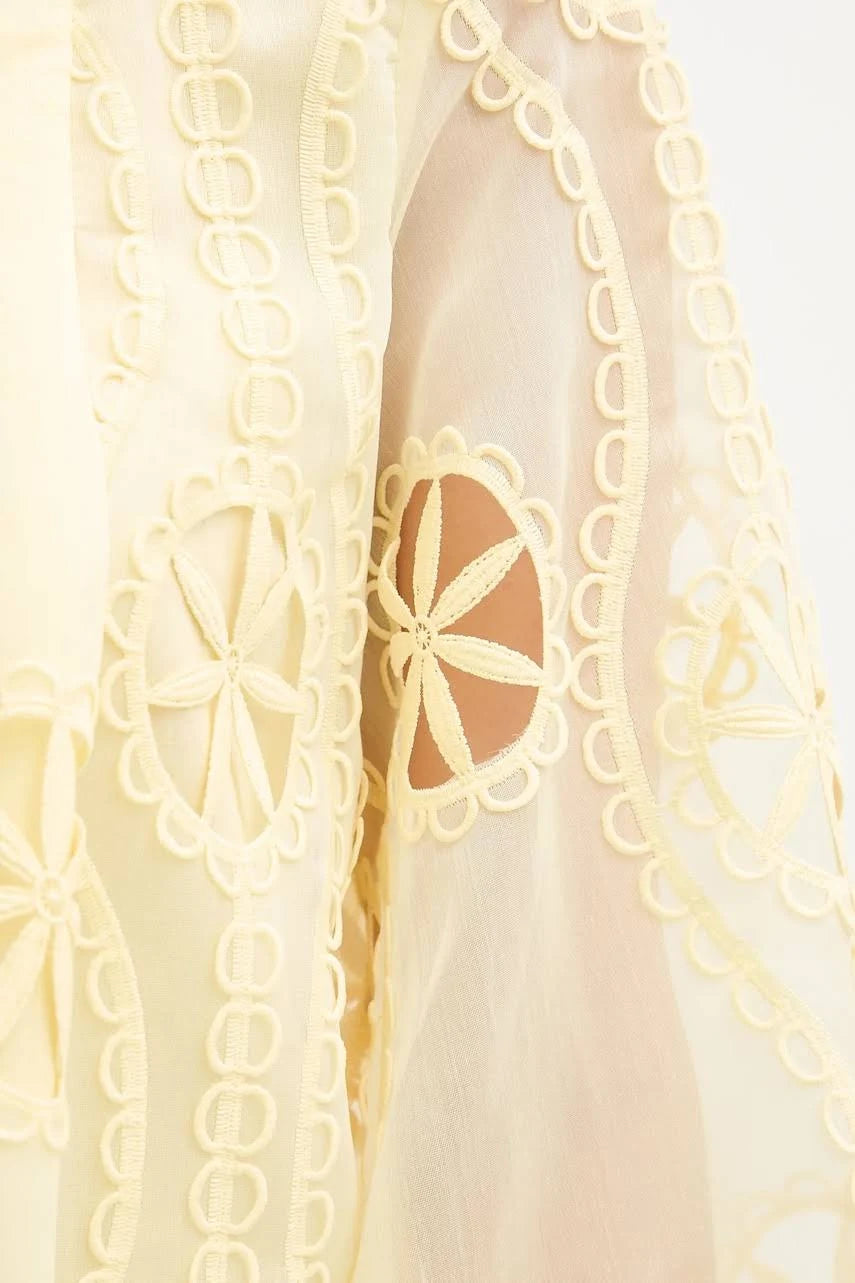 Libbie Lace Blouse – Lemon (Final Sale) Libbie Lace Blouse – Lemon (Final Sale)