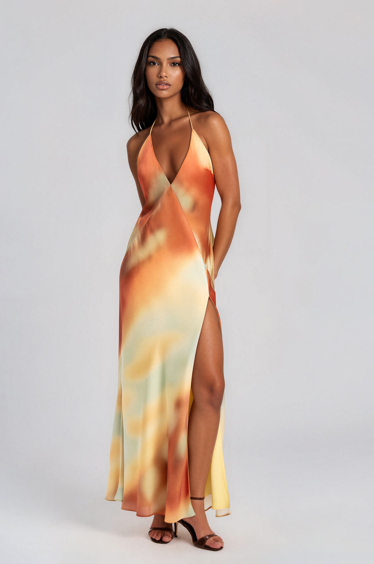 Lizbeth Halter Maxi Dress - Sunrise Lizbeth Halter Maxi Dress - Sunrise