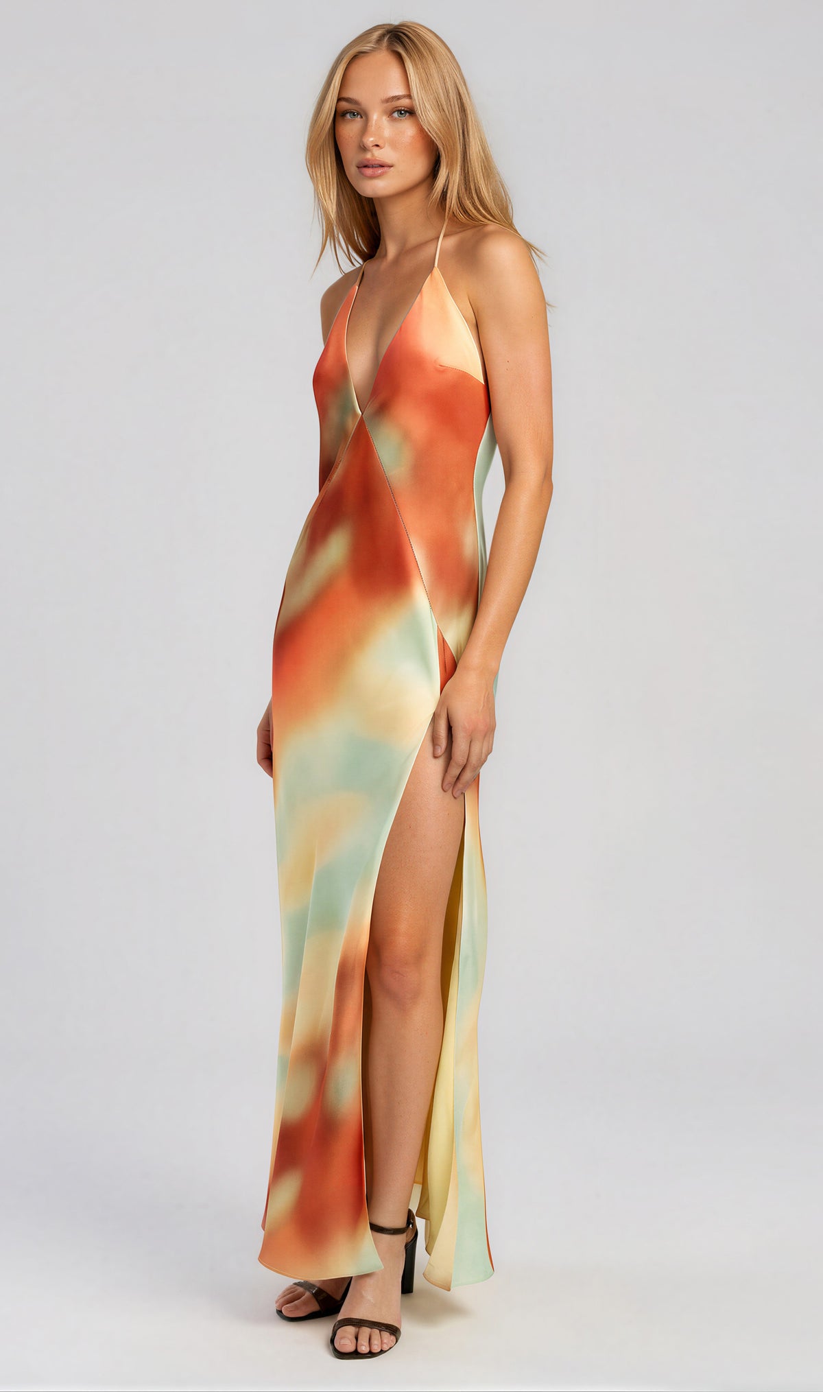 Lizbeth Halter Maxi Dress - Sunrise Lizbeth Halter Maxi Dress - Sunrise