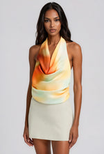 Monet Halter Cowl Neck Top - Sunrise Monet Halter Cowl Neck Top - Sunrise