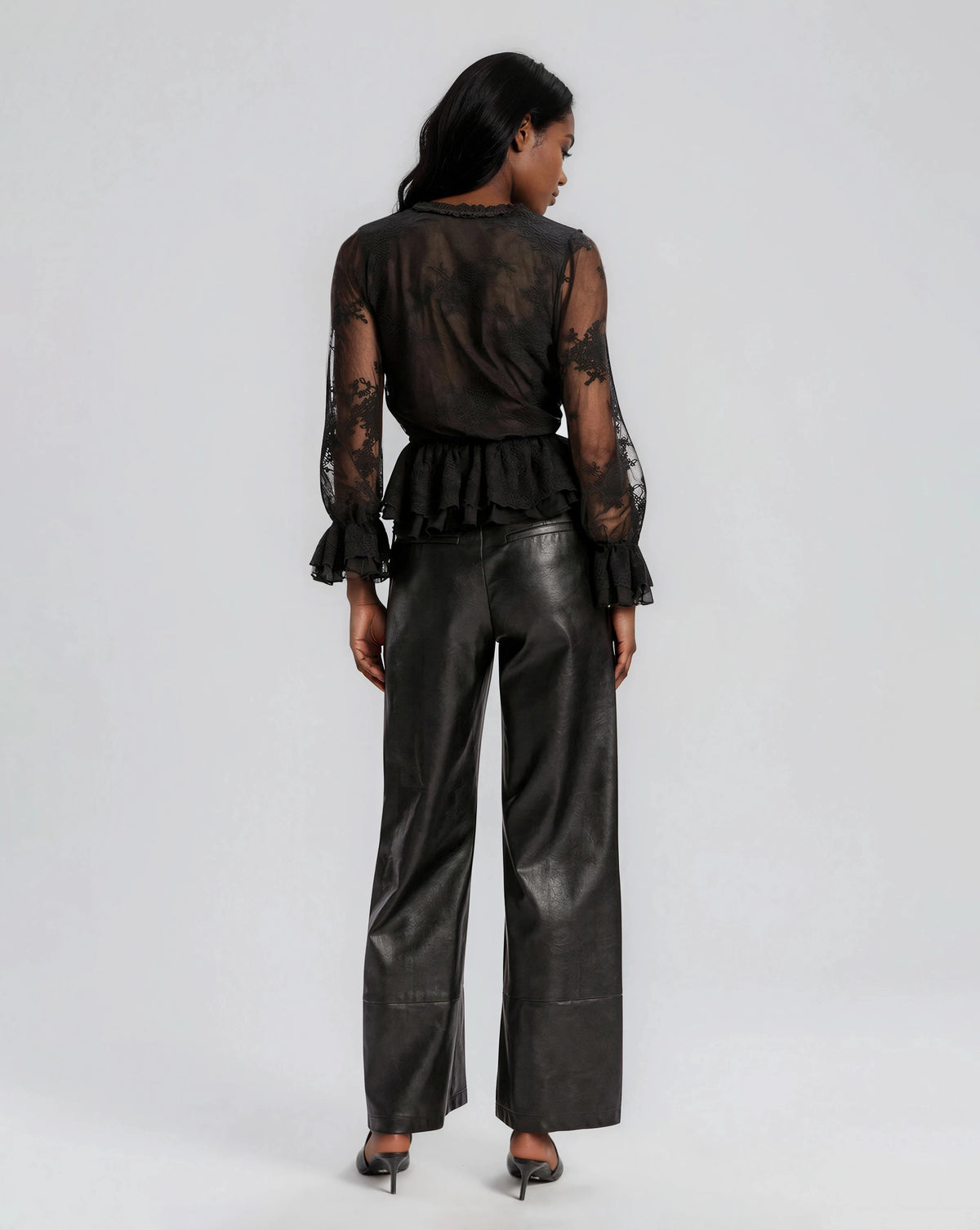 Natoli Embroidered Mesh Blouse – Black (Final Sale) Natoli Embroidered Mesh Blouse – Black (Final Sale)