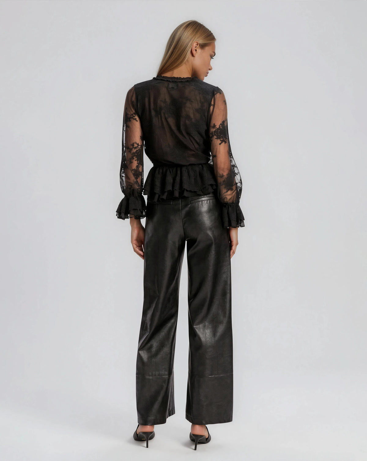 Natoli Embroidered Mesh Blouse – Black (Final Sale) Natoli Embroidered Mesh Blouse – Black (Final Sale)