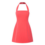 Nevelle Hourglass Halter Dress – Flame Red (Final Sale) Nevelle Hourglass Halter Dress – Flame Red (Final Sale)