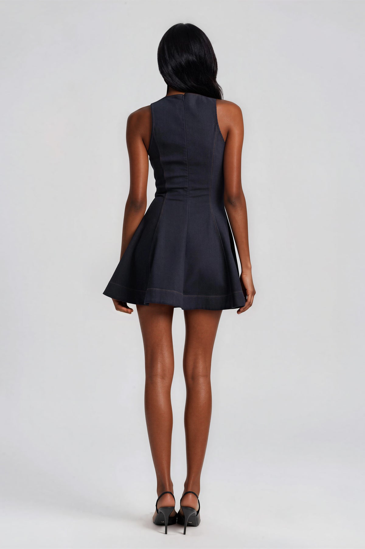 Palmer Denim Mini Dress - Dark Denim (Final Sale) Palmer Denim Mini Dress - Dark Denim (Final Sale)