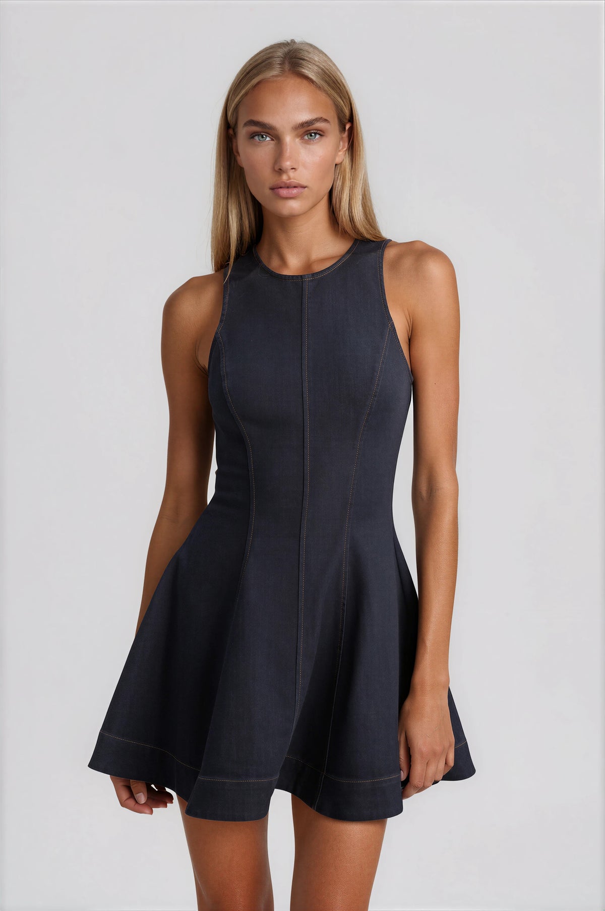Palmer Denim Mini Dress - Dark Denim (Final Sale) Palmer Denim Mini Dress - Dark Denim (Final Sale)