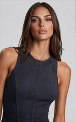 Palmer Denim Mini Dress - Dark Denim (Final Sale) Palmer Denim Mini Dress - Dark Denim (Final Sale)