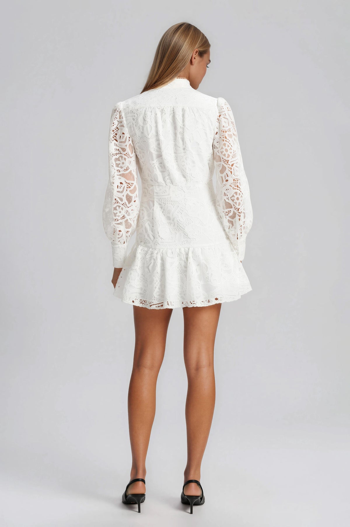 Embroidered Mini Dress – Orchid White (Final Sale) Embroidered Mini Dress – Orchid White (Final Sale)