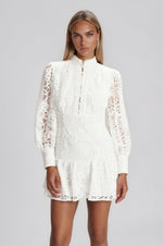 Embroidered Mini Dress – Orchid White (Final Sale) Embroidered Mini Dress – Orchid White (Final Sale)
