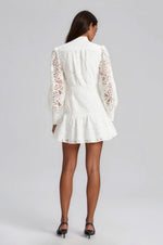 Embroidered Mini Dress – Orchid White (Final Sale) Embroidered Mini Dress – Orchid White (Final Sale)