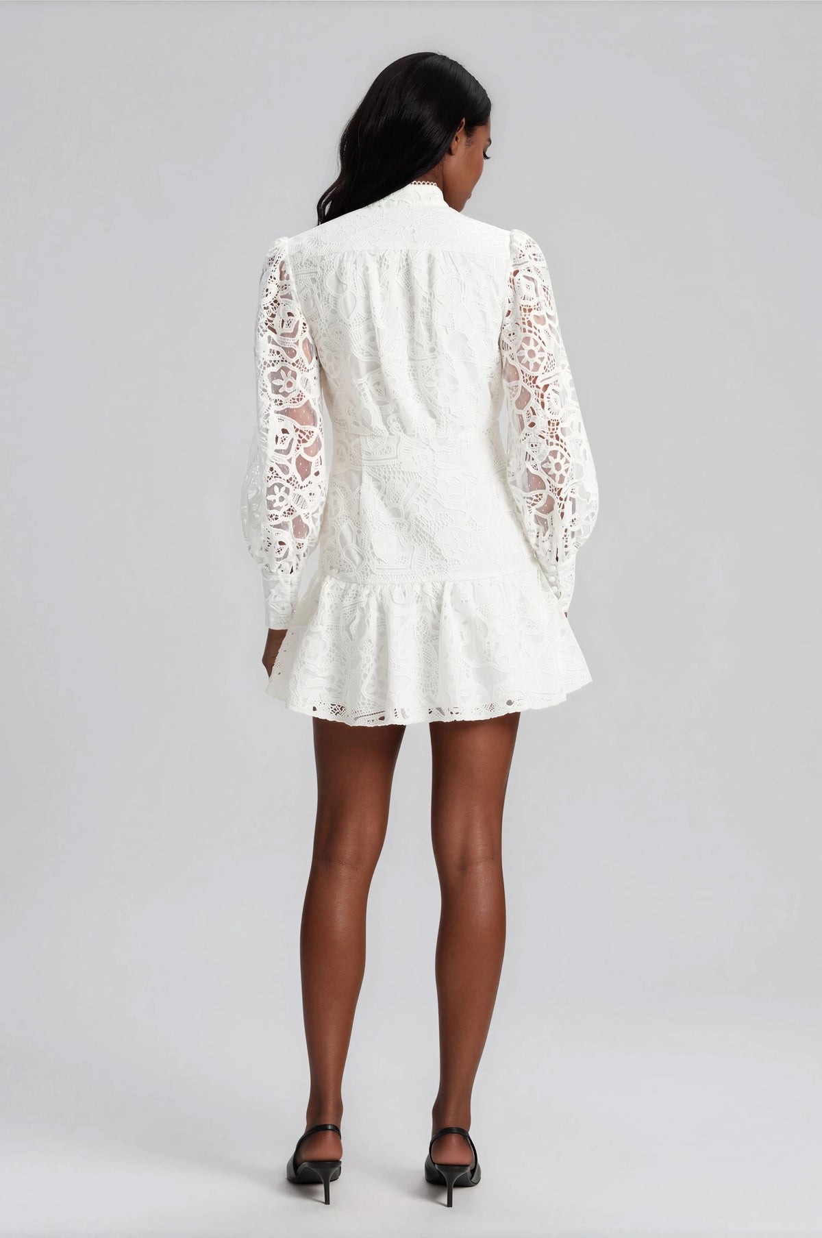 Embroidered Mini Dress – Orchid White (Final Sale) Embroidered Mini Dress – Orchid White (Final Sale)