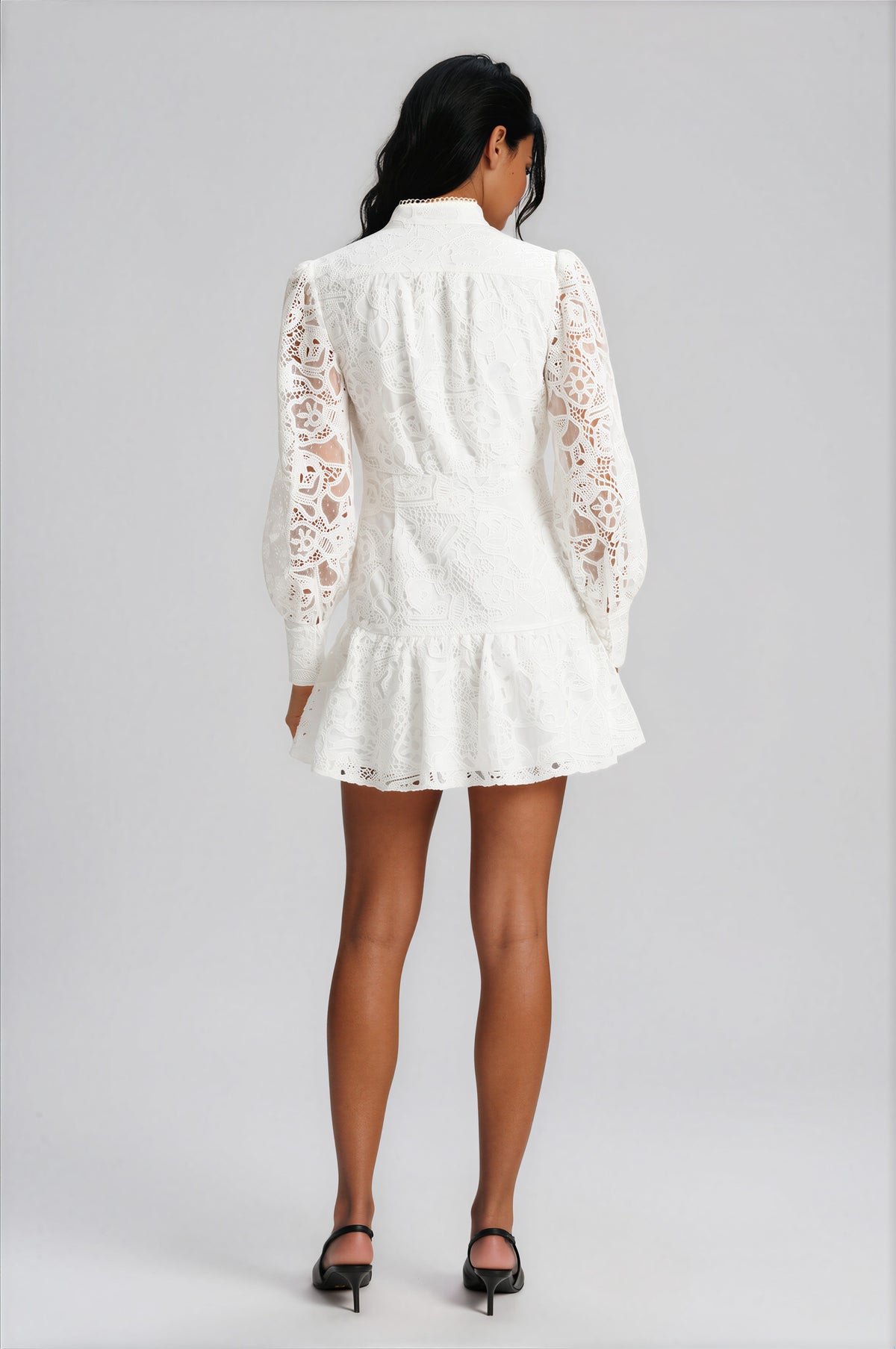 Embroidered Mini Dress – Orchid White (Final Sale) Embroidered Mini Dress – Orchid White (Final Sale)