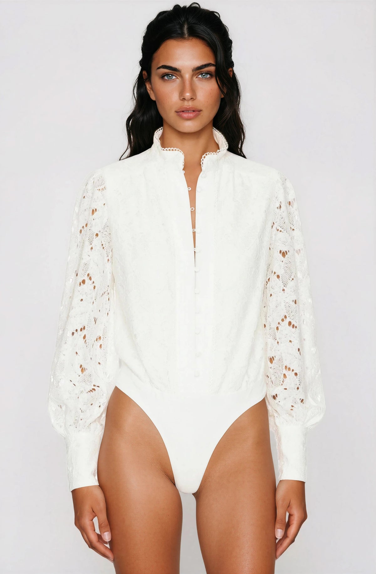 Remy Lace Bodysuit – Orchid White (Final Sale) Remy Lace Bodysuit – Orchid White (Final Sale)
