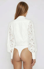 Remy Lace Bodysuit – Orchid White (Final Sale) Remy Lace Bodysuit – Orchid White (Final Sale)