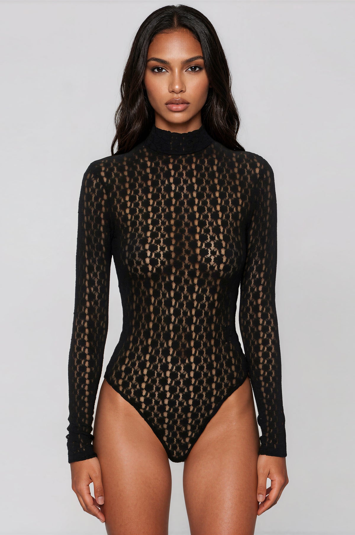 Vezza Floral Mesh Bodysuit – Black (Final Sale) Vezza Floral Mesh Bodysuit – Black (Final Sale)