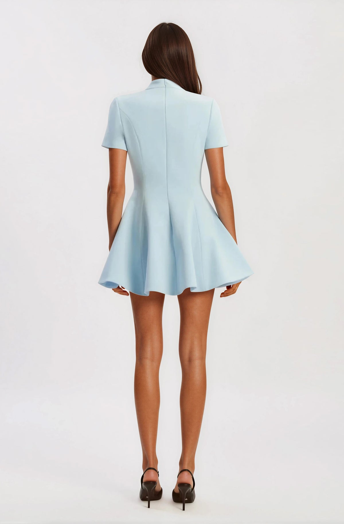 Zephyra Collar Mini Dress – Soft Blue (Final Sale) Zephyra Collar Mini Dress – Soft Blue (Final Sale)