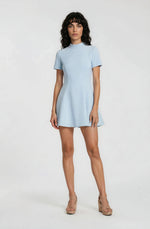 Zephyra Collar Mini Dress – Soft Blue Zephyra Collar Mini Dress – Soft Blue