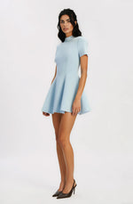 Zephyra Collar Mini Dress – Soft Blue (Final Sale) Zephyra Collar Mini Dress – Soft Blue (Final Sale)