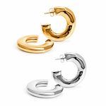 Emma Hammered Open Hoop Earrings Emma Hammered Open Hoop Earrings