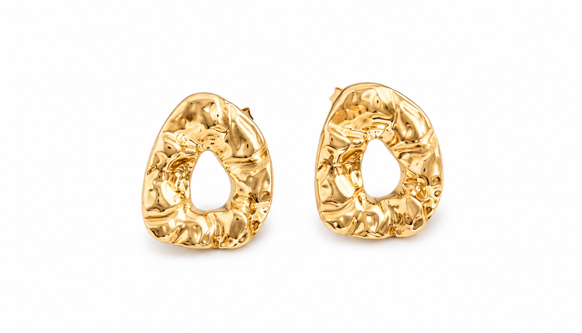 Nathalia Sculpted Hammered Earrings Nathalia Sculpted Hammered Earrings
