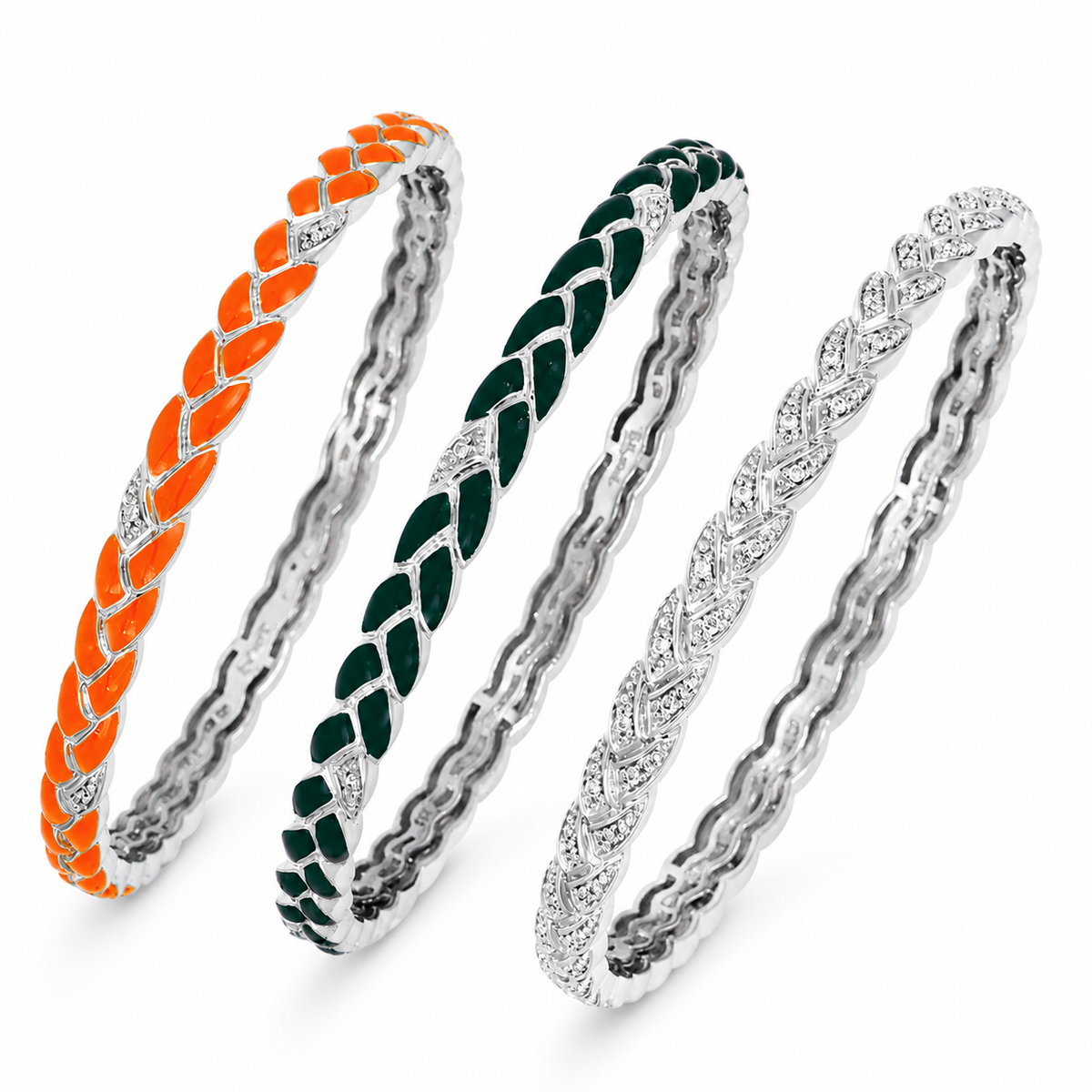 Belle Étoile Braid Bangle with Stones Belle Étoile Braid Bangle with Stones