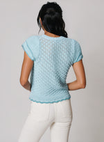 V-Neck Button Front Sweater - Artic Blue (Final Sale) V-Neck Button Front Sweater - Artic Blue (Final Sale)
