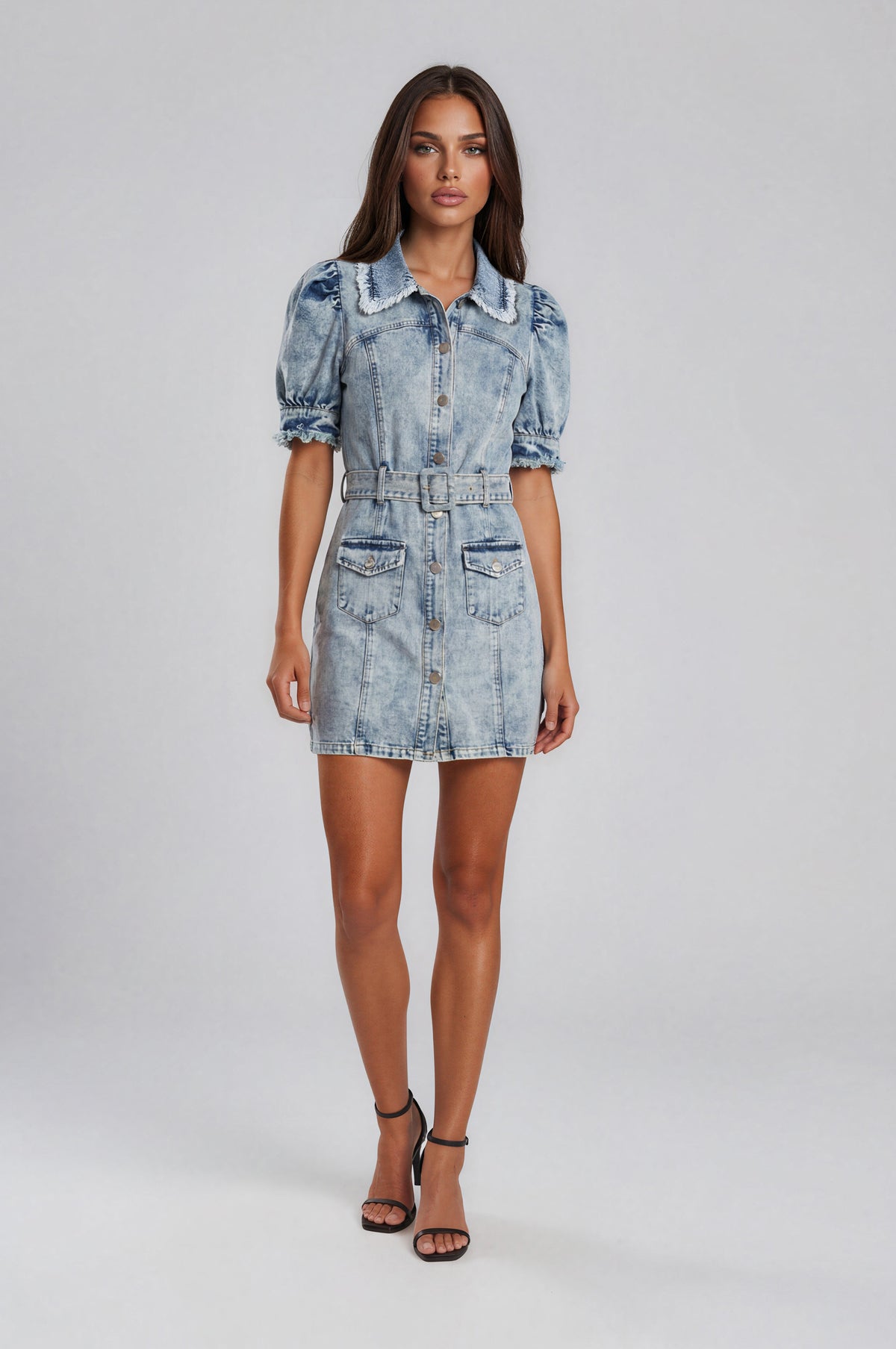 Giselle Denim Day Dress - Light Blue (Final Sale) Giselle Denim Day Dress - Light Blue (Final Sale)