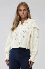 Adelie Embroidered Top - White Adelie Embroidered Top - White