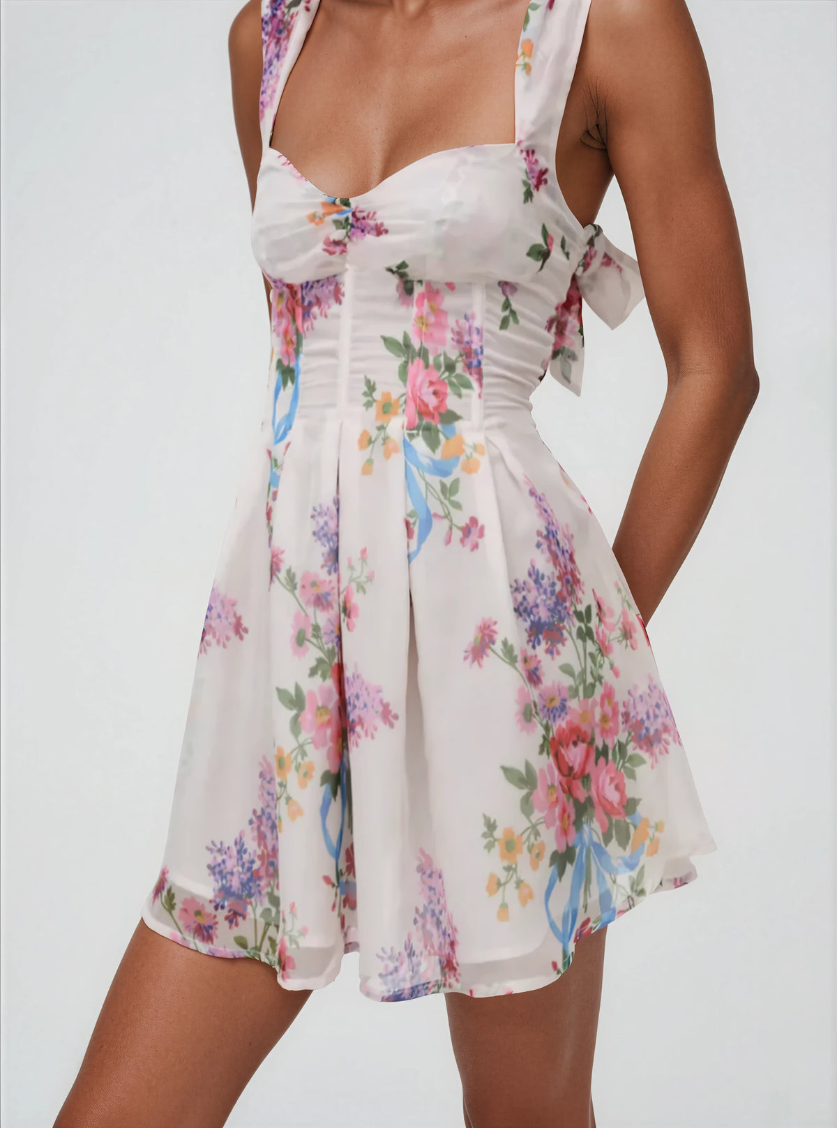 August Mini Dress – White August Mini Dress – White