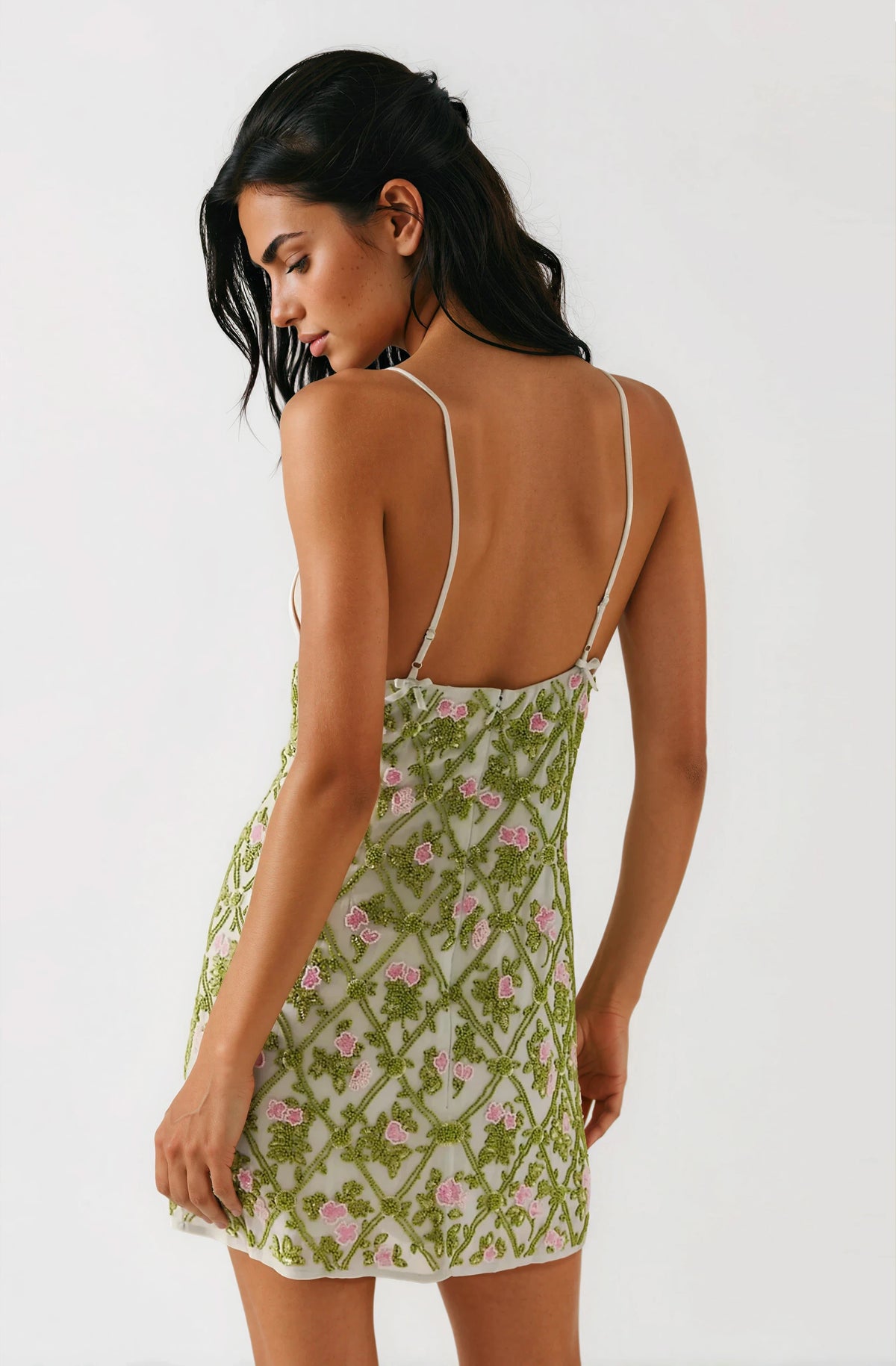 Bridget Beaded Mini Dress - Green Bridget Beaded Mini Dress - Green