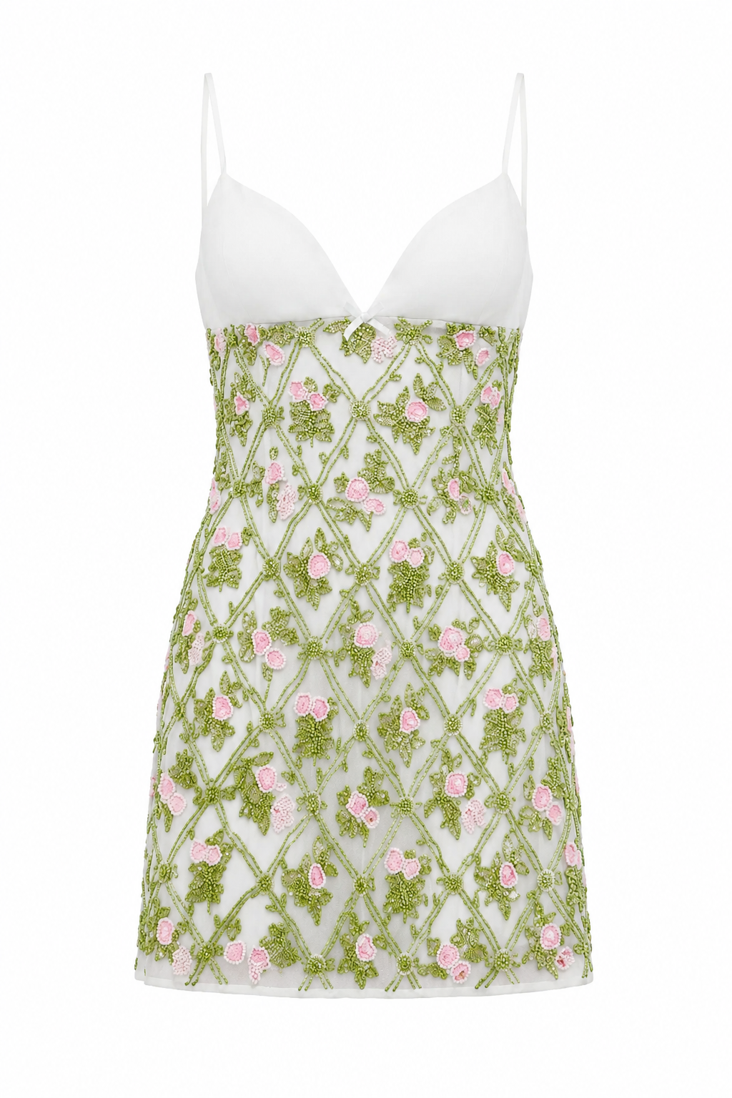 Bridget Beaded Mini Dress - Green (Final Sale) Bridget Beaded Mini Dress - Green (Final Sale)